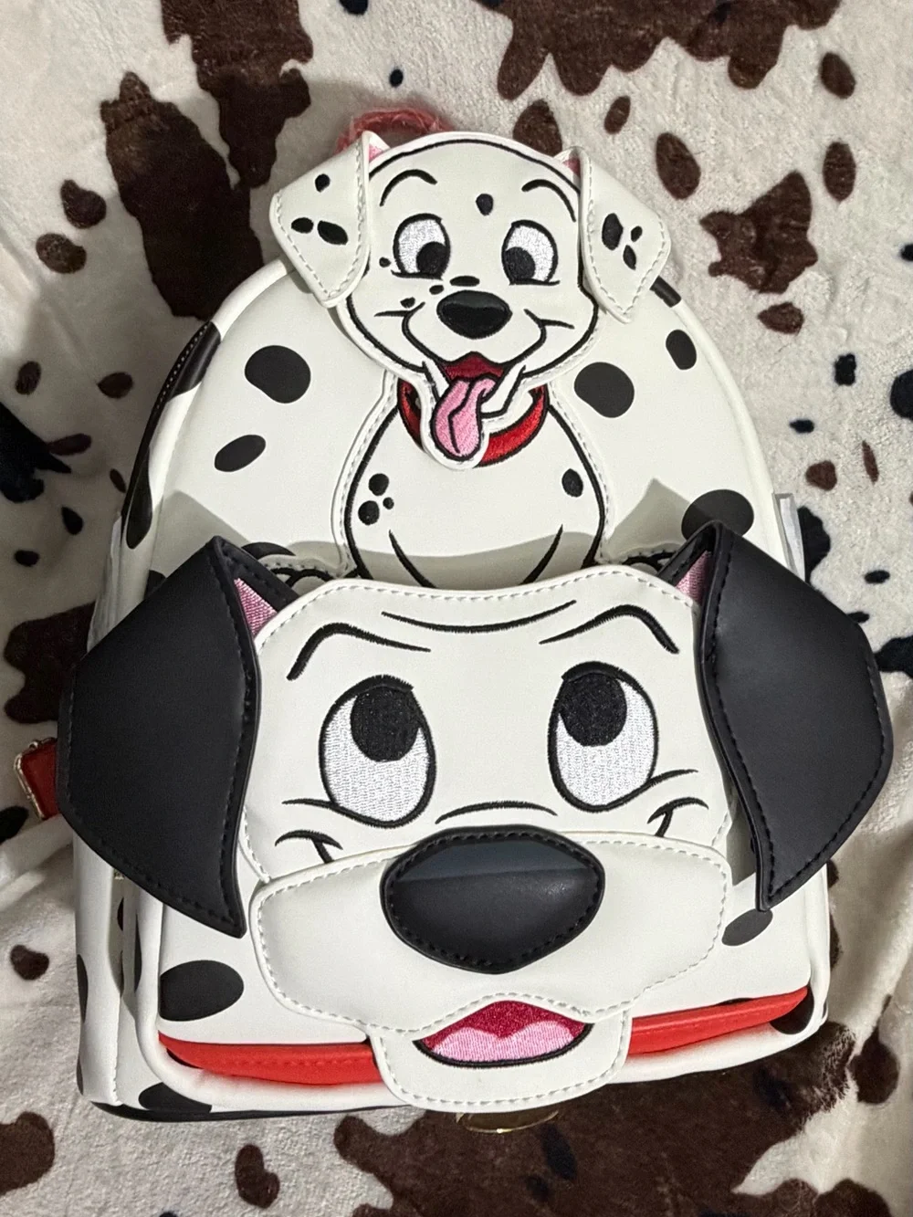 Loungefly White, Black & Red Dalmatian Puppy Backpack